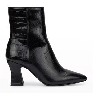 Aquatalia Claina Croco Leather Ankle Booties 7.5